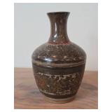 Handcrafted Ceramic Pottery Vase (Signed) 6' x 3 1/2'