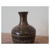 Handcrafted Ceramic Pottery Vase (Signed) 6' x 3 1/2'