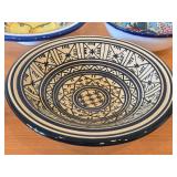 Lot of (3) Hand painted Ceramic Bowls 9'Dx2-1/2', 9'Dx2-1/4', 7-3/4'Dx2-1/2'