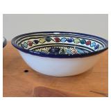 Lot of (3) Hand painted Ceramic Bowls 9'Dx2-1/2', 9'Dx2-1/4', 7-3/4'Dx2-1/2'