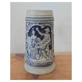 Vintage 7' Traditional German Life theme Salt Glazed Stoneware Beer Stein (Germany)