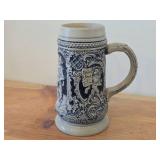 Vintage 7' Traditional German Life theme Salt Glazed Stoneware Beer Stein (Germany)