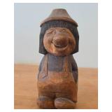 Vintage 7 1/2' Troll theme Hand-carved Wooden Figurine by Swedish Carver Bengt Brask (Signed)