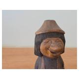 Vintage 7 1/2' Troll theme Hand-carved Wooden Figurine by Swedish Carver Bengt Brask (Signed)