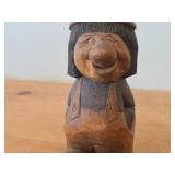 Vintage 7 1/2' Troll theme Hand-carved Wooden Figurine by Swedish Carver Bengt Brask (Signed)