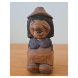 Vintage 7 1/2' Troll theme Hand-carved Wooden Figurine by Swedish Carver Bengt Brask (Signed)