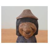Vintage 7 1/2' Troll theme Hand-carved Wooden Figurine by Swedish Carver Bengt Brask (Signed)