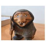 Vintage Norwegian Troll theme Hand-carved Wooden Figurine by Ole Oien (Signed) (Norway)