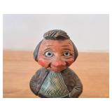 Lot of (2) Vintage 4 3/4' Norwegian Troll theme Hand-carved Wooden Figurines by Otto Sveen (Signed) (Norway)