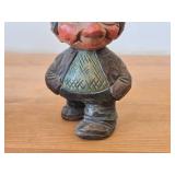 Lot of (2) Vintage 4 3/4' Norwegian Troll theme Hand-carved Wooden Figurines by Otto Sveen (Signed) (Norway)