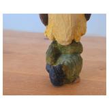 Lot of (2) Vintage Norwegian Troll theme Hand carved Wood Figurines by Henning (Norway) Woman 5', Man 6-1/2'