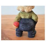 Lot of (2) Vintage Norwegian Troll theme Hand carved Wood Figurines by Henning (Norway) Woman 6', Man 6'