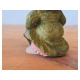 Lot of (2) Vintage Norwegian Troll theme Hand carved Wood Figurines by Henning (Norway) Woman 6', Man 6'