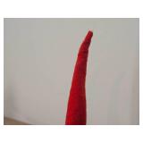 Vintage 10 1/4' Gnome Troll with Red Pointy Hat theme Hand carved Wood Figurine by Henning (Norway)