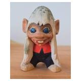 Vintage 6 1/4' Norwegian Troll theme Hand carved Wood Figurine by Henning (Norway)