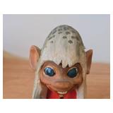 Vintage 6 1/4' Norwegian Troll theme Hand carved Wood Figurine by Henning (Norway)