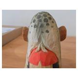 Vintage 6 1/4' Norwegian Troll theme Hand carved Wood Figurine by Henning (Norway)