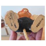Vintage 6 1/4' Norwegian Troll theme Hand carved Wood Figurine by Henning (Norway)