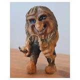 Vintage 8' Troll theme Hand carved Wood Figurine (Norway)