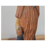 Vintage 8' Character theme Hand carved Wood Figurine / Folk Art style