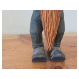 Vintage 8' Character theme Hand carved Wood Figurine / Folk Art style
