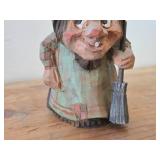 Vintage 4' Norwegian Troll theme Hand carved Wood Figurine / Folk Art style
