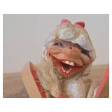 Vintage 5 1/4' Troll Gnome Snowflake theme Hand carved Wood Figurine by Henning Engelsen (Norway)
