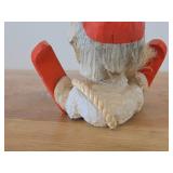 Vintage 5 1/4' Troll Gnome Snowflake theme Hand carved Wood Figurine by Henning Engelsen (Norway)