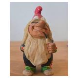 Vintage 6' Norwegian Nisse Troll theme Hand carved Wood Figurine by Henning (Norway)