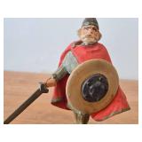 Vintage 6' Viking Warrior theme Hand carved Wood Figurine by Henning Engelsen (Norway)
