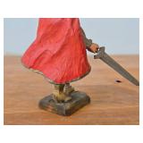 Vintage 6' Viking Warrior theme Hand carved Wood Figurine by Henning Engelsen (Norway)