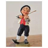 8' Violinist theme Hand carved Wood Figurine by Henning (Norway)