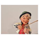 8' Violinist theme Hand carved Wood Figurine by Henning (Norway)