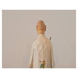 Vintage 9 1/4' Musician with Hardinger Fiddle theme Hand carved Wood Figurine (Norway) / Scandinavian Folk Art style / #857