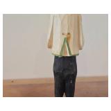 Vintage 9 1/4' Musician with Hardinger Fiddle theme Hand carved Wood Figurine (Norway) / Scandinavian Folk Art style / #857