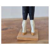 Vintage 9 1/4' Musician with Hardinger Fiddle theme Hand carved Wood Figurine (Norway) / Scandinavian Folk Art style / #857