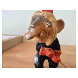 Vintage 7 1/4' Norwegian Troll theme Hand carved Wood Figurine (Signed) by Henning (Norway)