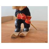 Vintage 7 1/4' Norwegian Troll theme Hand carved Wood Figurine (Signed) by Henning (Norway)