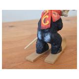 Vintage 7 1/4' Norwegian Troll theme Hand carved Wood Figurine (Signed) by Henning (Norway)