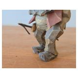 Vintage 6 3/4' Norwegian Troll theme Hand carved Wood Figurine by MLH (on bottom) (Signed) by Henning (Norway) / Folk Art style