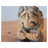 Vintage 6' Norwegian Troll theme Hand carved Wood Figurine by MLH (on bottom) (Signed) by Henning (Norway) / Folk Art style