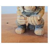 Vintage 6' Norwegian Troll theme Hand carved Wood Figurine by MLH (on bottom) (Signed) by Henning (Norway) / Folk Art style