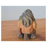 Vintage 6' Norwegian Troll theme Hand carved Wood Figurine by MLH (on bottom) (Signed) by Henning (Norway) / Folk Art style