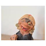 Vintage 7 1/2' Peasant Woman with Tea Kettle Troll theme Hand carved Wood Figurine by Henning Engelsen (Norway)