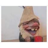Vintage Musician Troll theme Hand carved Wood Figurine by Henning (Norway)