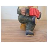 Vintage Musician Troll theme Hand carved Wood Figurine by Henning (Norway)