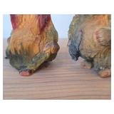 Lot of (2) Vintage 5 1/2' Troll Couple theme Hand carved Wood Figurines by Henning (Norway)
