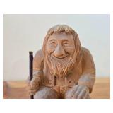 Vintage 5 1/2' Troll theme Hand carved Wood Figurine / Scandinavian Folk Art style