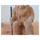 Vintage 5 1/2' Troll theme Hand carved Wood Figurine / Scandinavian Folk Art style