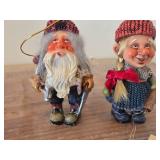 Lot of (2) Den Norske Fjosnissen 3 1/4' Traditional Norwegian Gnome theme Collectible Figurines